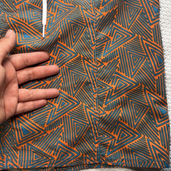 Surf‎ & Swim Co. Men's Size 32 Swim Trunks Swim Shorts Blue/Orange - Picture 7 of 7